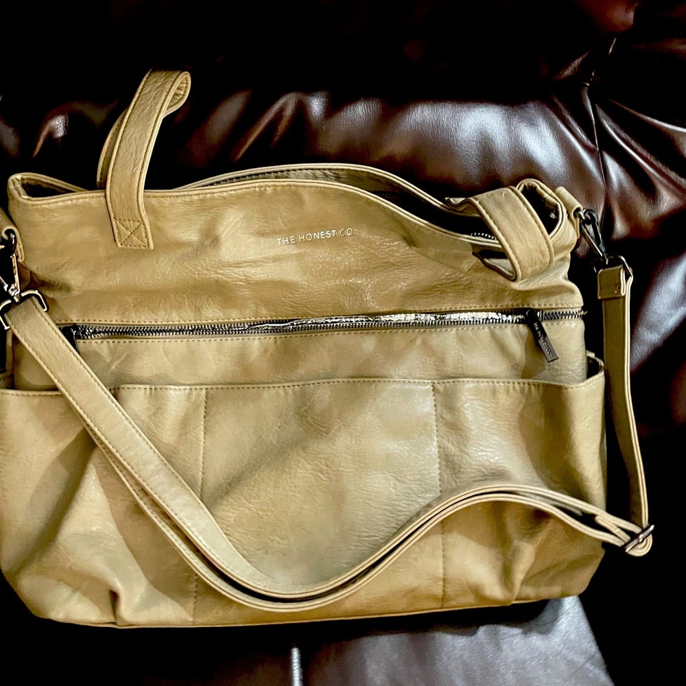 The Honest Company Diaper Bag Carryall Taupe/Grey